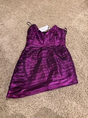 NWT Retrofete Nala Purple Strapless wrap dress